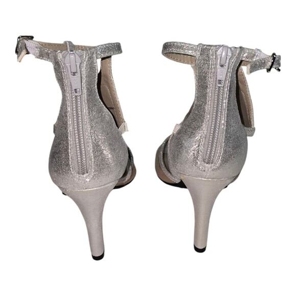 Rialto Women's Ria Cage D'orsay Open-Toe Heel Shoes Party GOLD SILVER Size 7 NEW - Picture 7 of 10